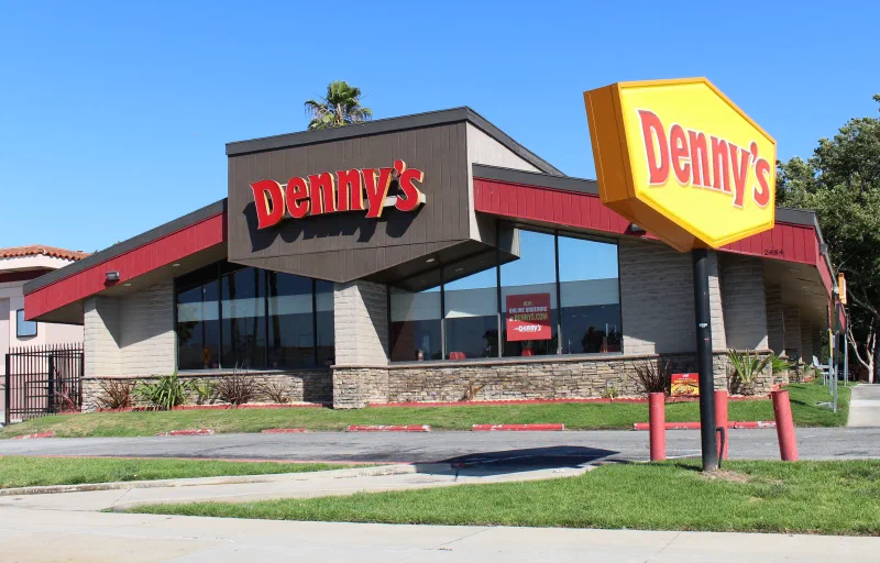 Exterior of the Denny’s restaurant on Berryessa Road in San Jose, photographed in 2023.